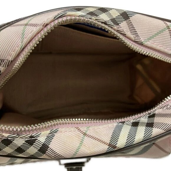 Auth Burberry Blue Label - Light Pink Dark Brown Multi Jacquard Leather - Picture 6 of 11